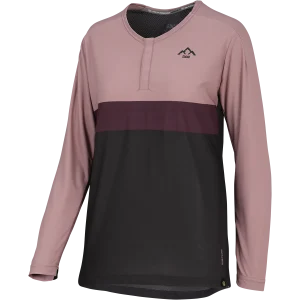 Flow XTG Women's Long Sleeve Henley - Anthracite / Raisin