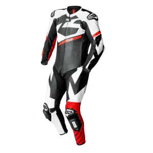 Ace 1.0 Lederkombi Einteiler - schwarz-weiss-rot